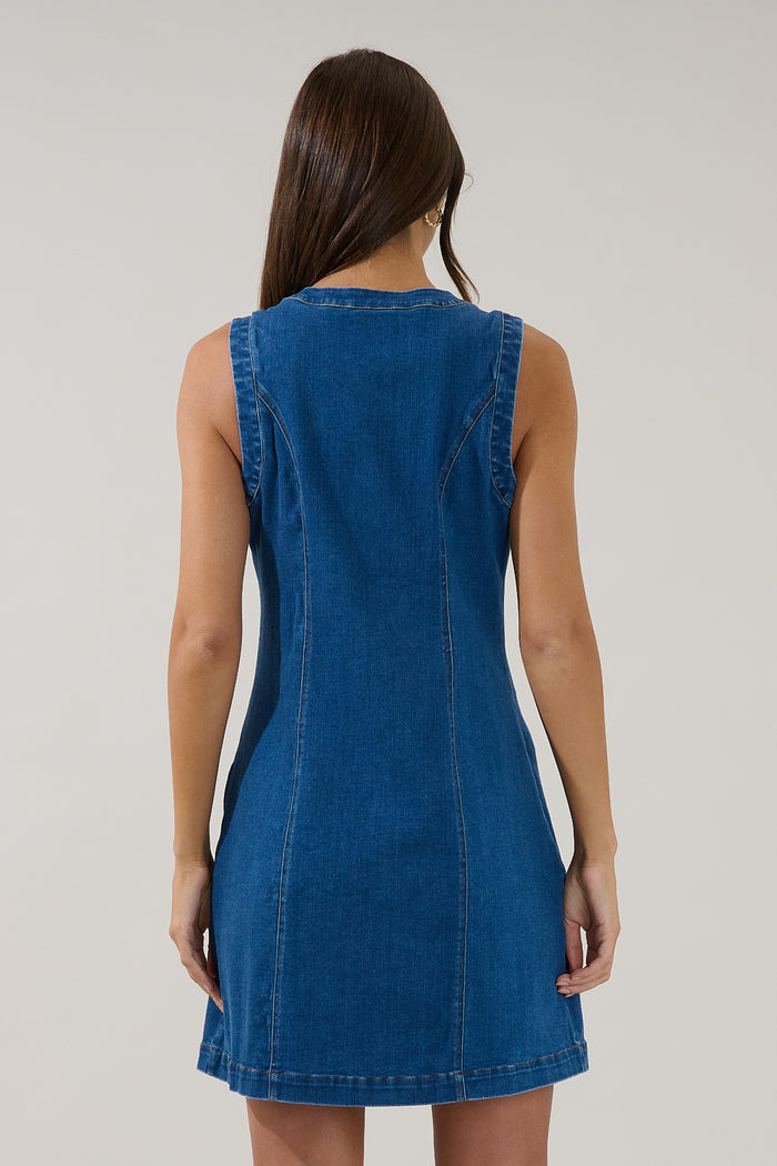 Garsia Fitted Mini Dress Denim