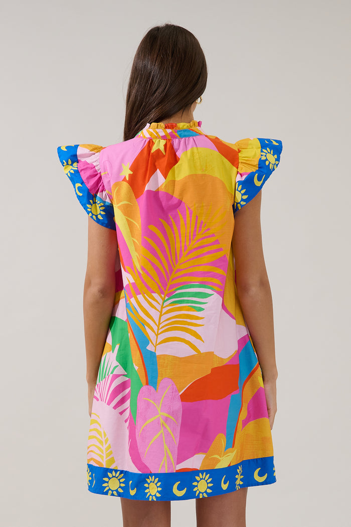 Genna Shift Mini Dress Tropical