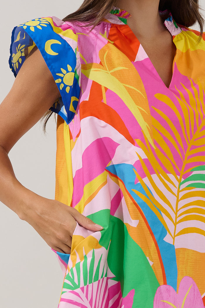 Genna Shift Mini Dress Tropical