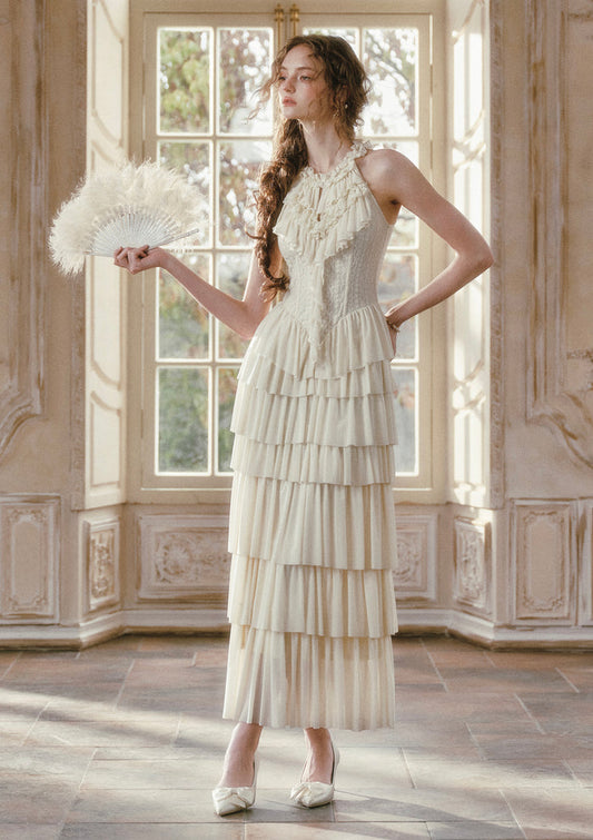 Gilded Feather Fan Corset Dress