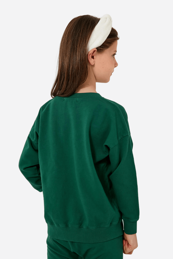 Girls Green Sweatshirt – Warm & Breathable (Fleece) - Hinz Clothing