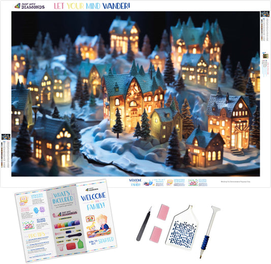 Glowing Winter Village