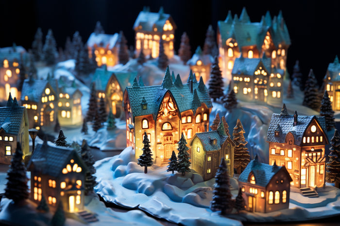 Glowing Winter Village