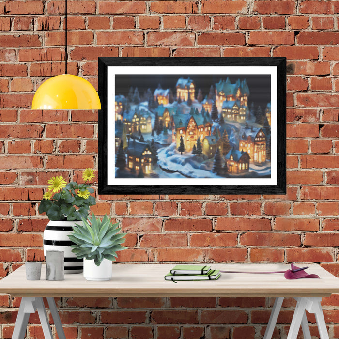 Glowing Winter Village