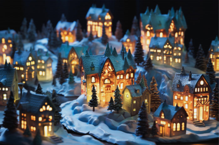 Glowing Winter Village
