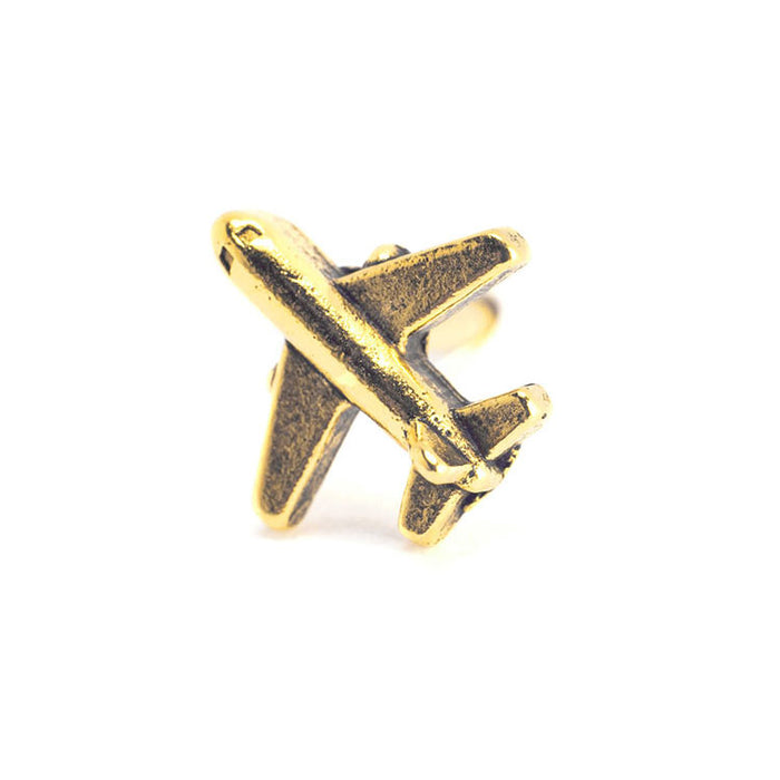 Gold Plane Map Push Pins