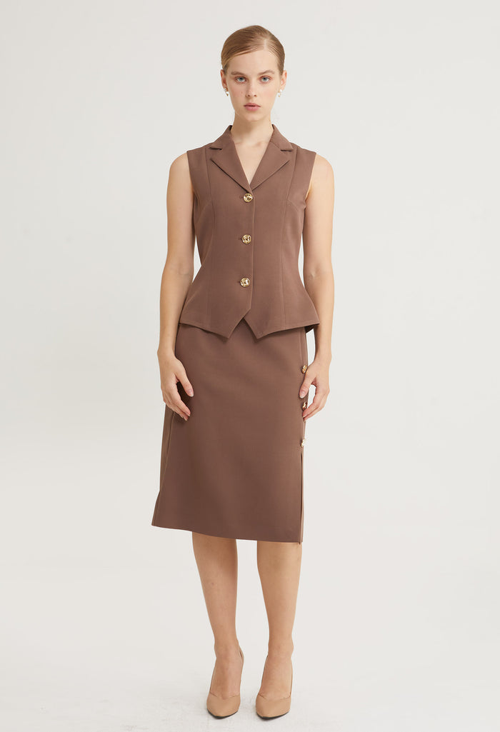 Golden Muse Cinched Vest
