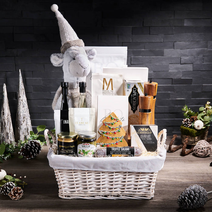 Gourmet Christmas Pasta Gift Basket, christmas gift, christmas, holiday gift, holiday, gourmet gift, gourmet, tea gift, tea