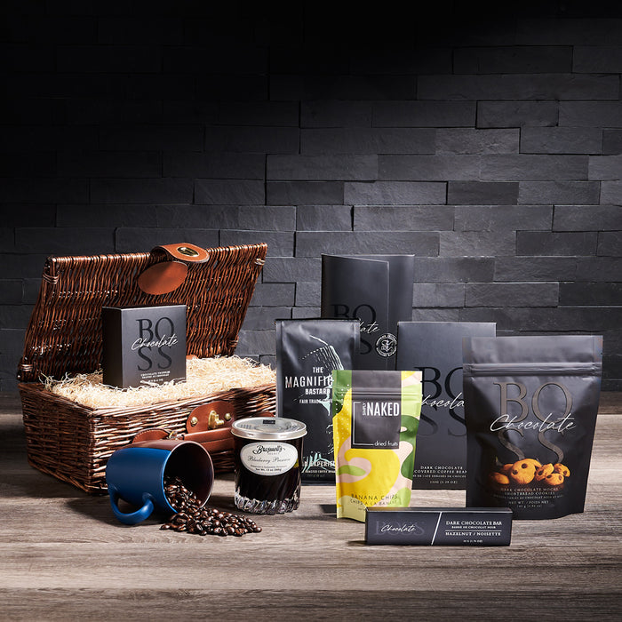 Gourmet Coffee Break Gift Basket, coffee gift, coffee, gourmet gift, gourmet, chocolate gift, chocolate