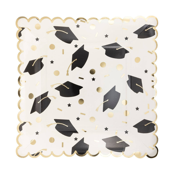 Graduation Cap Scatter Paper Plates