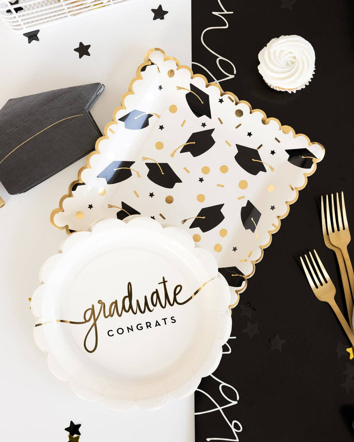 Graduation Cap Scatter Paper Plates