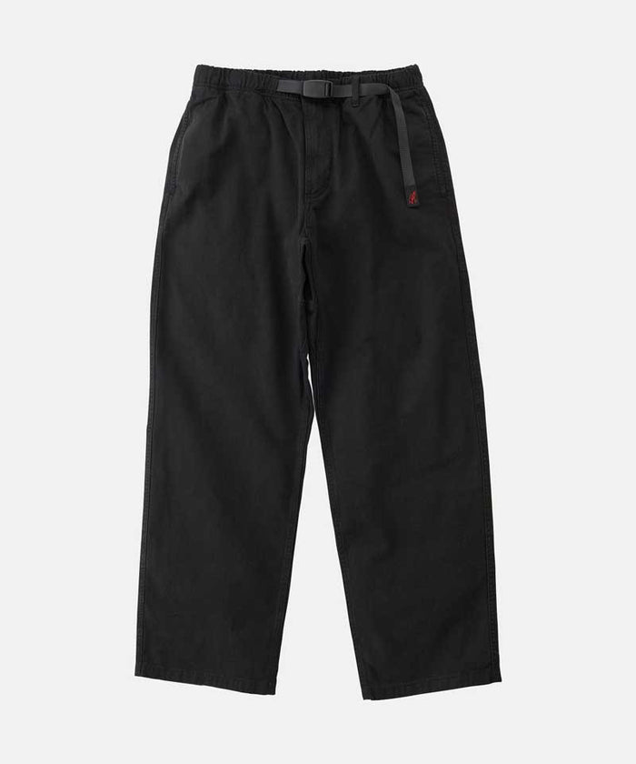 Black Gramicci Pant Straight Fit with a belt against a light-tone background.