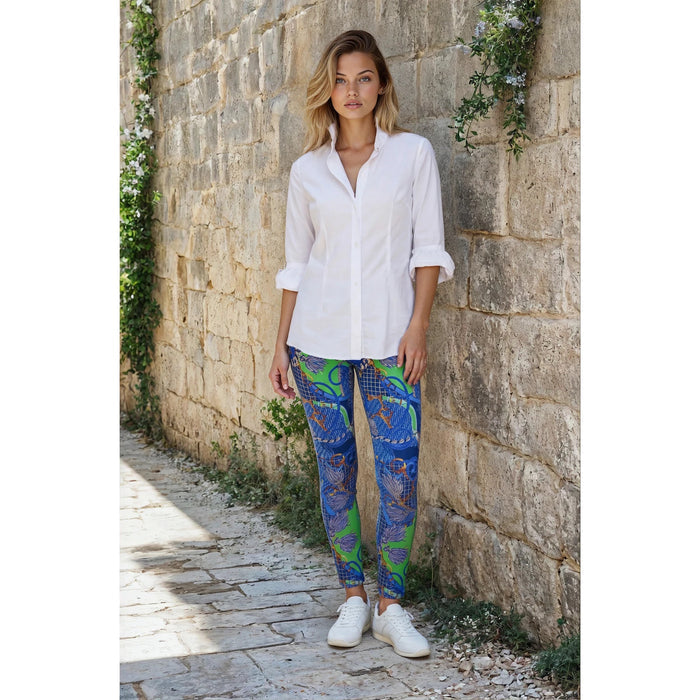 Gretchen Scott - Gripeless Pull On Pants - Ditto - Blues - SALE