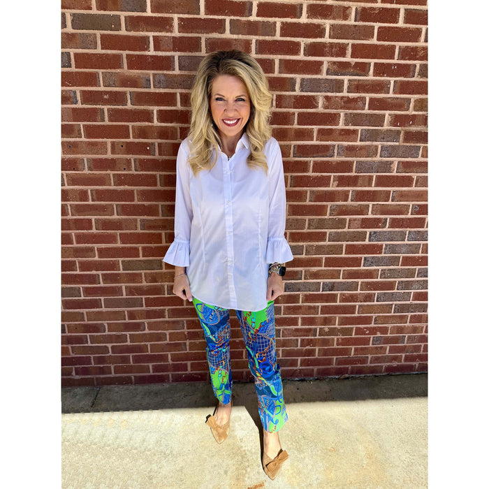 Gretchen Scott - Gripeless Pull On Pants - Ditto - Blues - SALE