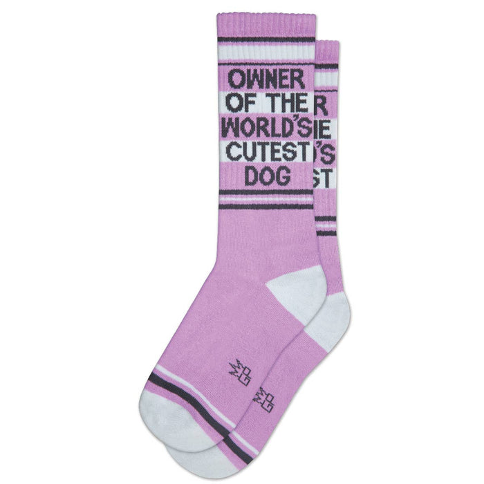 Gumball Poodle Gym Socks 'Owner of the World's Cutest Dog'