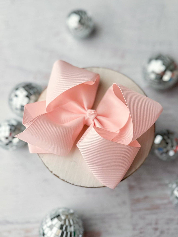 Hair Bow Clip 5.5" Grosgrain Oversize