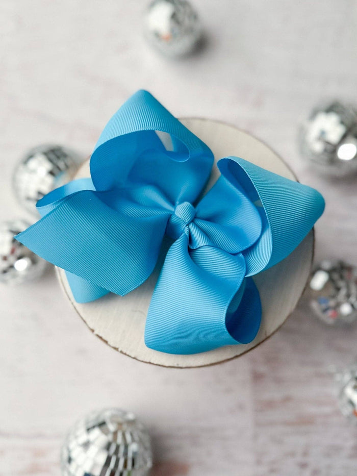 Hair Bow Clip 5.5" Grosgrain Oversize