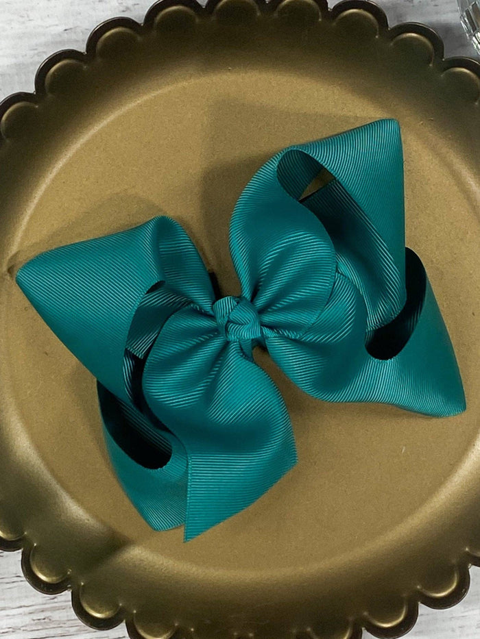 Hair Bow Clip 5.5" Grosgrain Oversize
