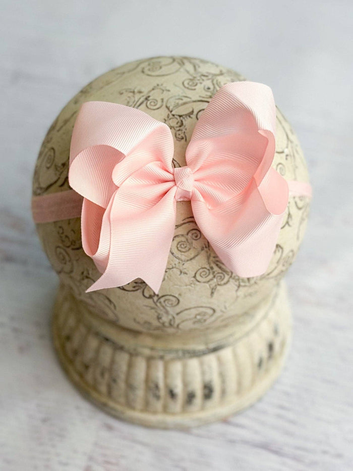 Hair Bow Headband 4.5"Satin Classic Grosgrain