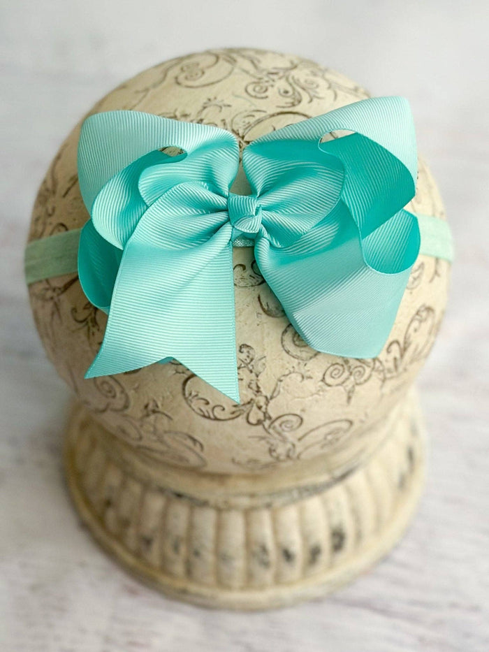 Hair Bow Headband 4.5"Satin Classic Grosgrain