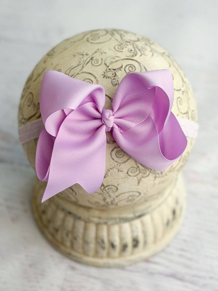 Hair Bow Headband 4.5"Satin Classic Grosgrain
