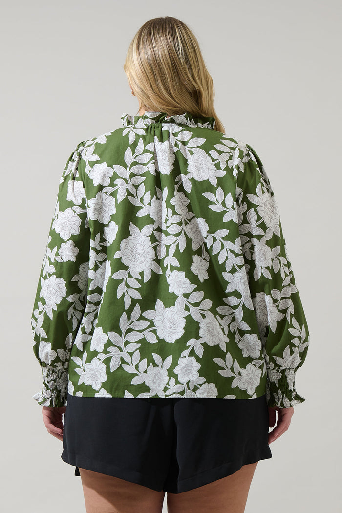 Haizley Floral Minny Long Sleeve Top Curve