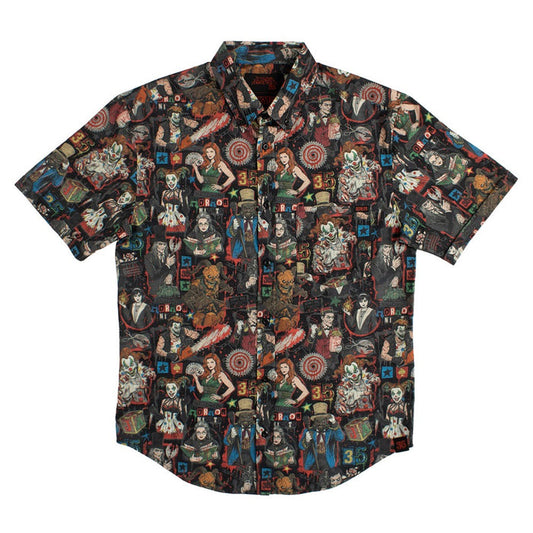 Halloween Horror Nights 2026 Icons Button-Up Fashion Shirt Black XX-Large