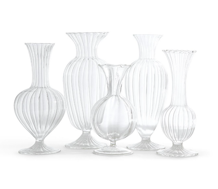 Hand-Blown Glass Fluted Vase - Findlay Rowe Designs