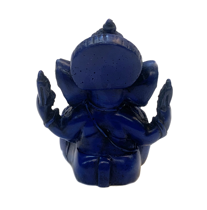 Handmade Royal Blue Raisin Ganesha Statue