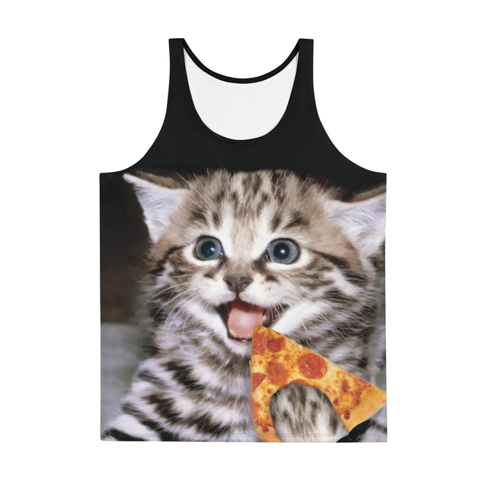 Set against a dramatic void-like jet black, this bold photorealistic graphic features an ecstatic tabby kitten in ash gray and warm taupe. Contact us with accessibility feedback, we'd love to help!