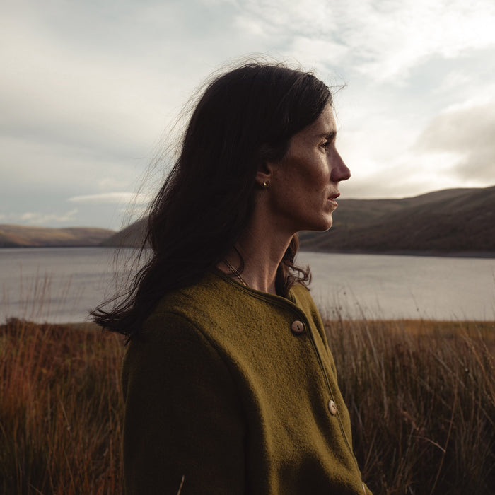 Harrier Women’s Jacket - Merino Wool Fleece - Seaweed