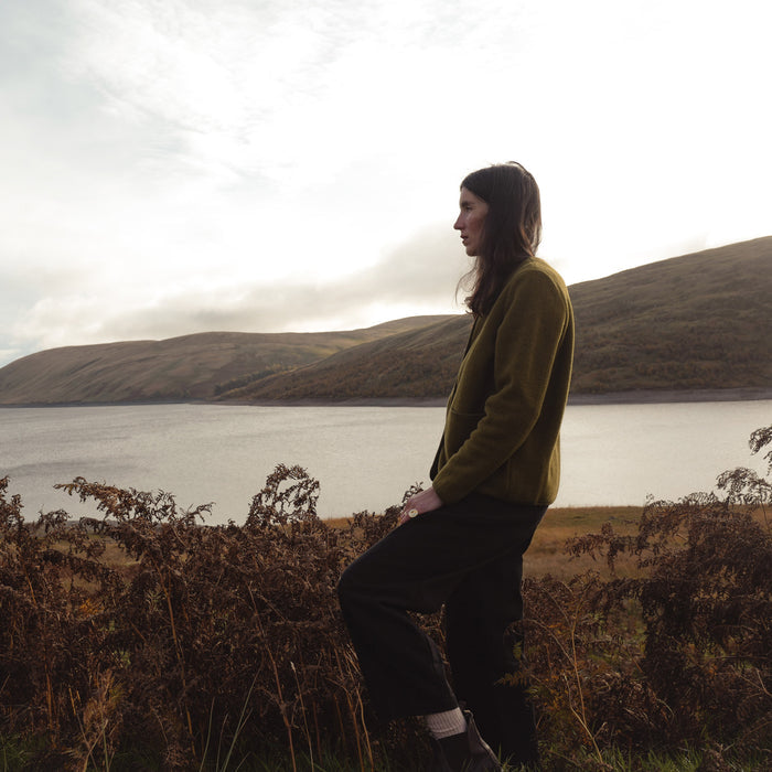 Harrier Women’s Jacket - Merino Wool Fleece - Seaweed