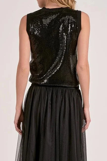 Haven Sequin Sleeveless Top