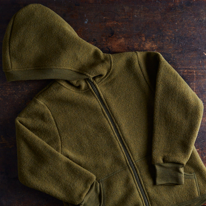 Hawk Kids Jacket - Merino Wool Fleece - Seaweed