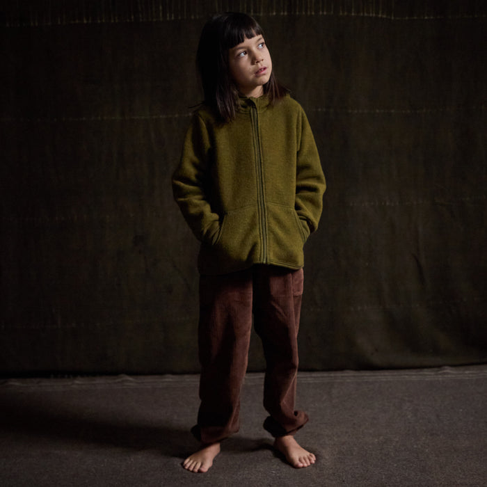 Hawk Kids Jacket - Merino Wool Fleece - Seaweed
