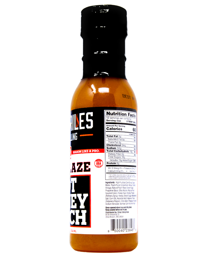 Heath Riles Hot Honey Peach BBQ Glaze