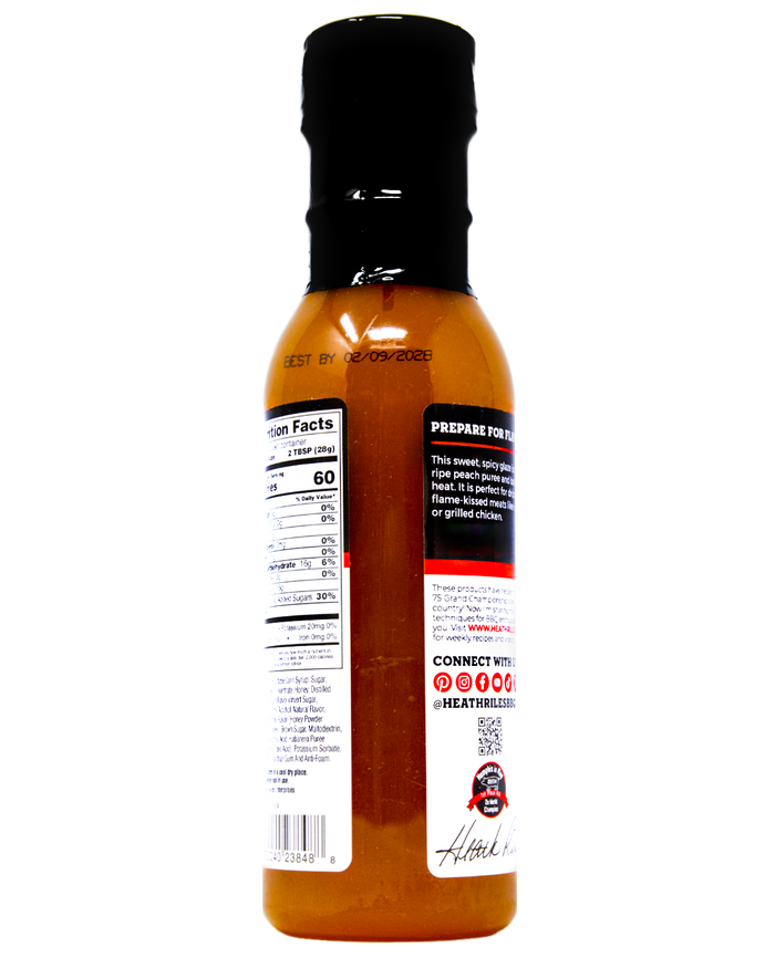 Heath Riles Hot Honey Peach BBQ Glaze