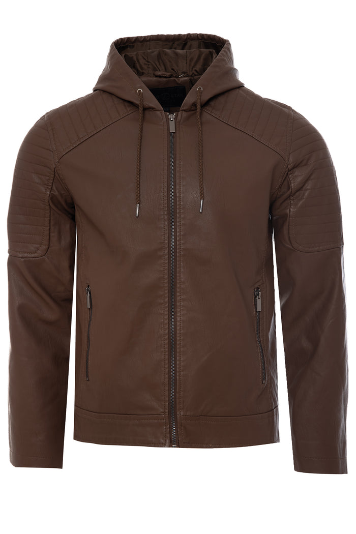 Hooded Biker Jacket