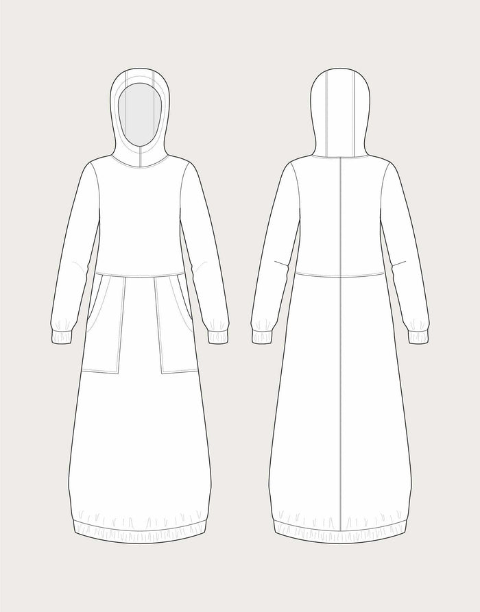 Hoodie Dress Sewing Pattern, The Assembly Line