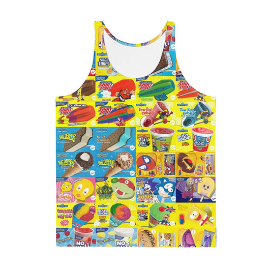An energetic, nostalgia-saturated collage of parody ice cream truck treats explodes against a high-voltage electric lemon background. Contact us with accessibility feedback, we'd love to help!