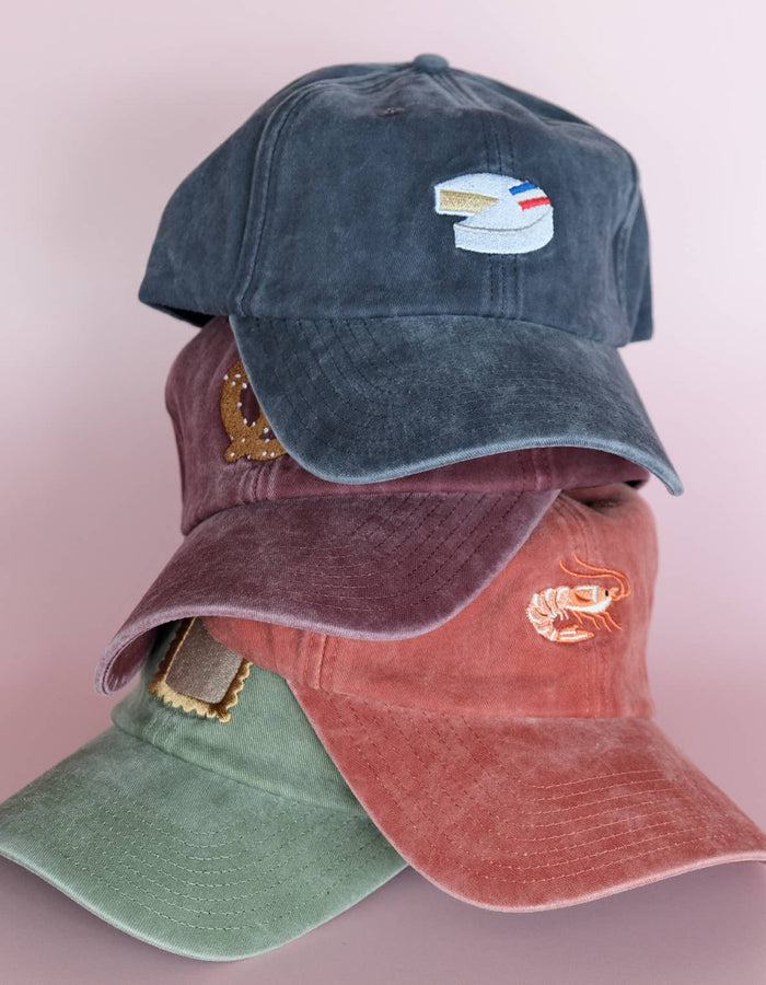 Idlewild Embroidered Washed Burgundy Hat - Pretzel