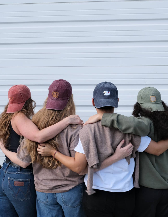 Idlewild Embroidered Washed Burgundy Hat - Pretzel