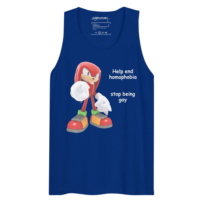 Important PSA Men's Tank in Crimson Echidna Scarlet. WRAP Certified, Eco-Certified Inks, Made-to-Order (Zero Overproduction).