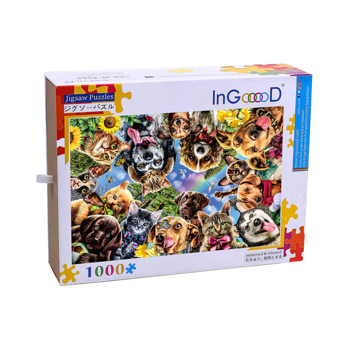 Ingooood Wooden Jigsaw Puzzle 1000 Piece - Big family - Ingooood jigsaw puzzle 1000 piece