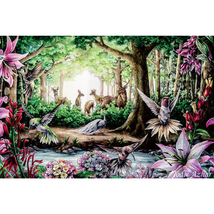 Ingooood Wooden Jigsaw Puzzle 1000 Piece - Birds and flowers - Ingooood jigsaw puzzle 1000 piece