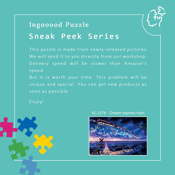 Ingooood Wooden Jigsaw Puzzle 1000 Piece - Dream express train - Ingooood jigsaw puzzle 1000 piece