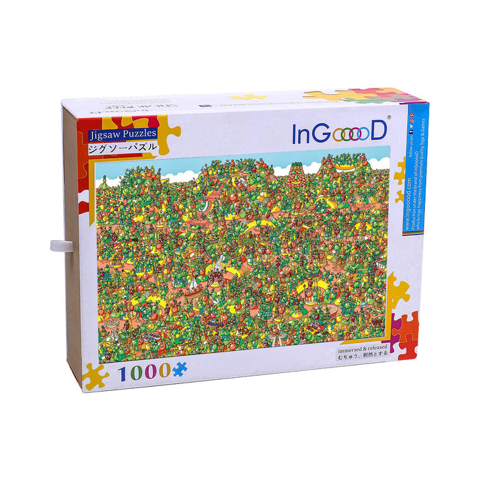 Ingooood Wooden Jigsaw Puzzle 1000 Piece - Fruit festival - Ingooood jigsaw puzzle 1000 piece