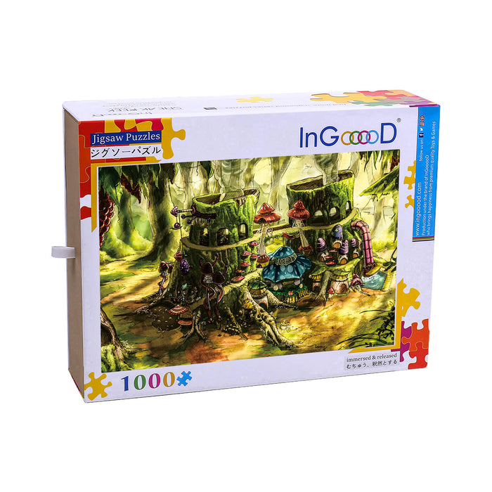 Ingooood Wooden Jigsaw Puzzle 1000 Piece - Mushroom tribe - Ingooood jigsaw puzzle 1000 piece