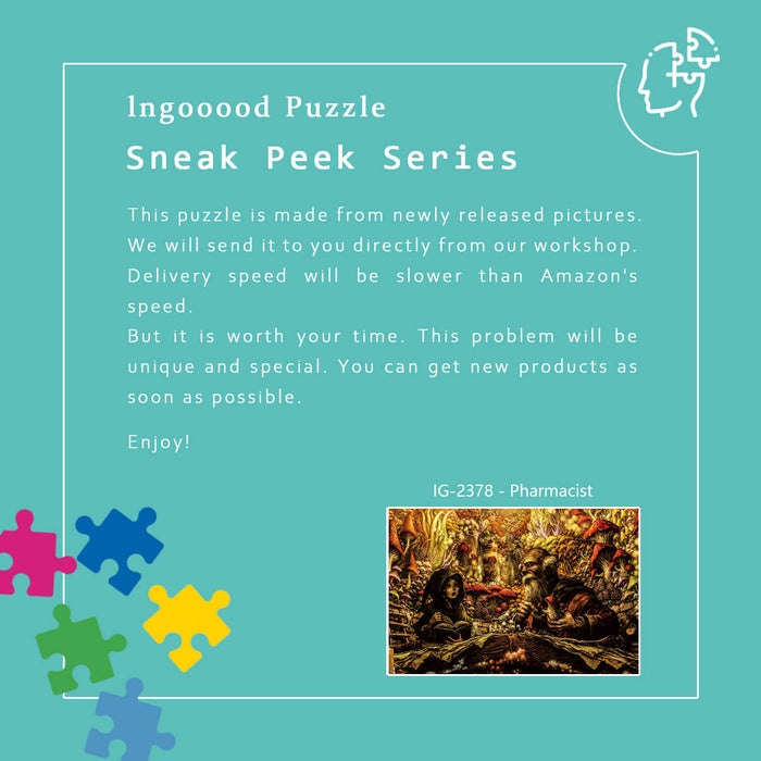 Ingooood Wooden Jigsaw Puzzle 1000 Piece - Pharmacist - Ingooood jigsaw puzzle 1000 piece