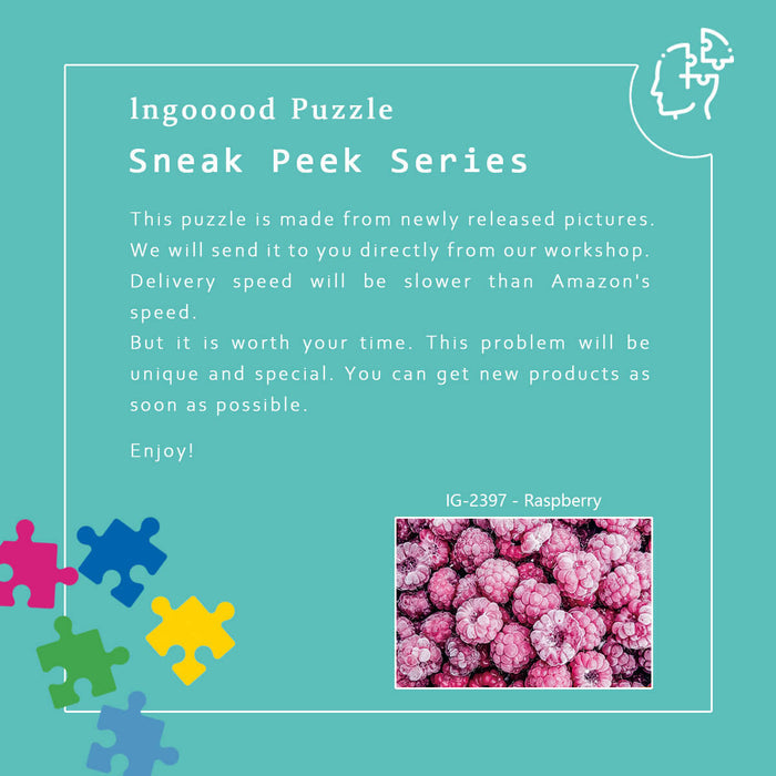 Ingooood Wooden Jigsaw Puzzle 1000 Piece - Raspberry - Ingooood jigsaw puzzle 1000 piece